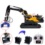 Metal 1/14 Hydraulic Tracked Radio Control Excavator EC380 Construction Vehicles Assembled Model W/ Leveling Bucket Loosener