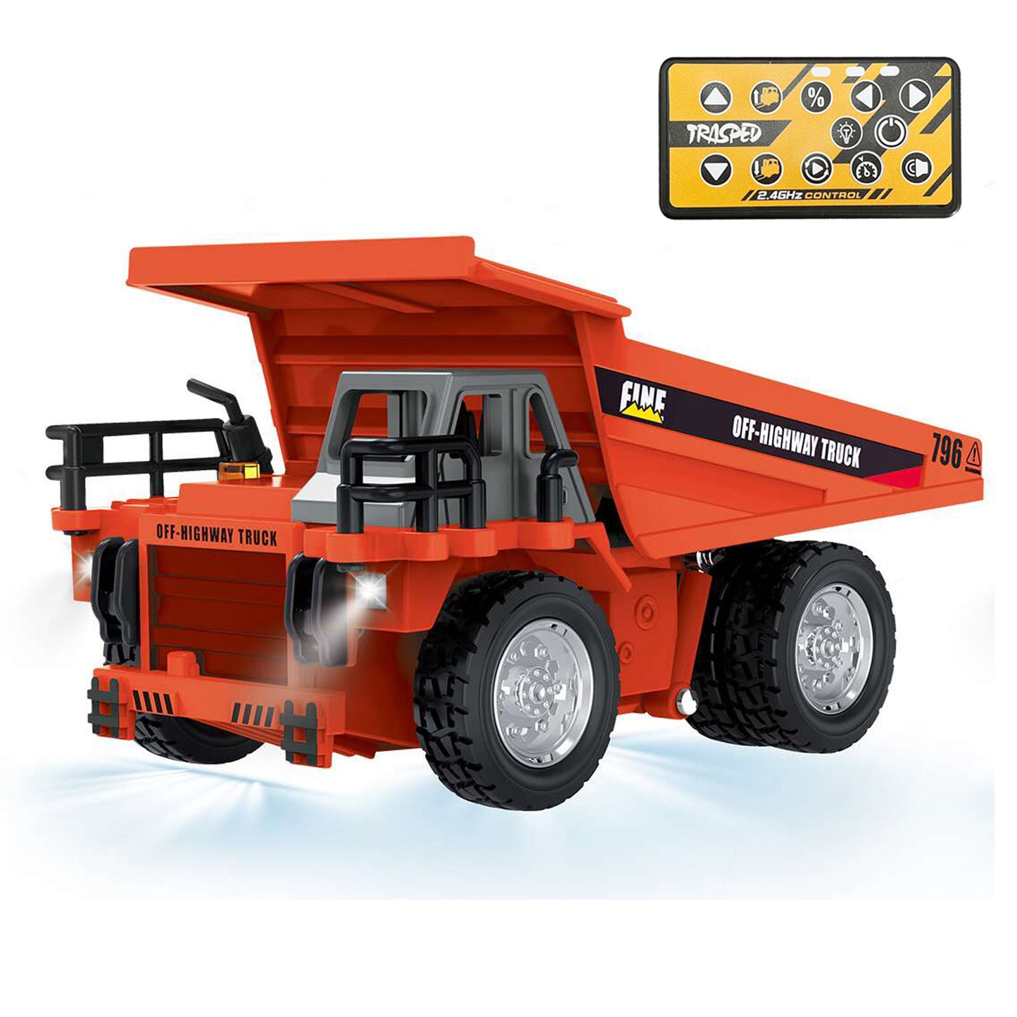 HG 1:64 RC Electric Lifting Dump Truck HG4 431 RTR Metal Car Shell Remote Control Engineering Vehicle Battery USB Charging Cable
