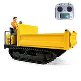 Pre-order Metal 1/14 Remote Control Hydraulic Tracked Dumper Truck RC Tipper Model Construction Machine Light Battery Flysky Radio