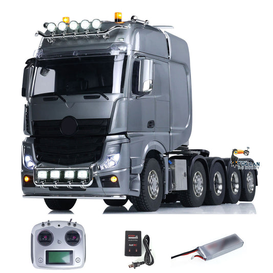 1/14 Ferngesteuerter Sattelschlepper 3363 LKW 10x10 Metallchassis Betriebsbereiter LKW Emuliertes Modell Lichter Geräusche 3-Gang-Getriebe