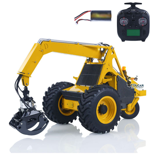 TOUCAN RC HOBBY LESU Aoue 225A 1/14 Metal Hydraulic RC Log Loader A0019 with Timber Grapple 4CH Directional Valve Brushless Motor Sound Light System