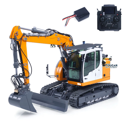 TOUCAN RC HOBBY CUT Model LR914 PRO MAX 1/14 Metal RC Hydraulic Excavator RTR 8-Way Valve 3 Arm Digger PL18EV Lite Controller Quick Coupler Light Sound Brushless Drive Motor for Collectors