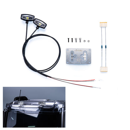 1 Paar Kunststoff-LED-Scheinwerfer 2,2 V-3 V Stirnlampe für DIY TAMIYA 1/14 RC Traktor-LKW-Modell Crawler Offroad-Auto-Dumper Teile Spielzeug