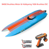DTRC E33 RC Racing Boat High Speed 135KM/H Radio Control Fiber Glass Ship Model Metal Hardware 4082 Brushless Motor 160A ESC RTR