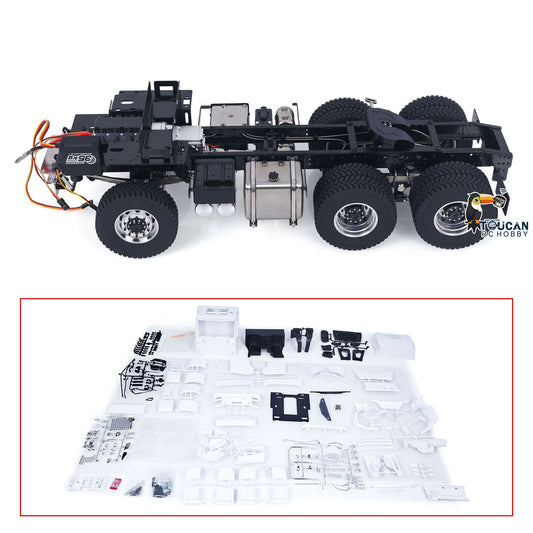 In Stock 6x6 1/14 RC Trator Truck Metal Chassis Remote Control Tractor Car Model Kits