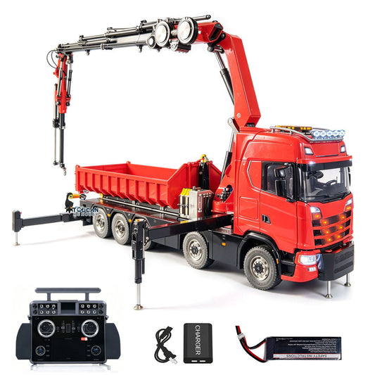 TOUCAN RC HOBBY 770S 10X10 1/14 RC Hydraulic Crane Remote Control Engineering Vehicle 3Speed Transmission for Modelers