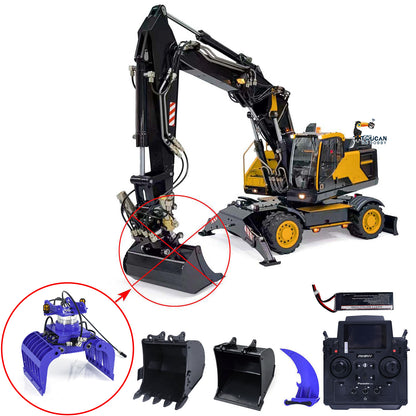 TOUCAN RC HOBBY MTM EC380 Metal 1/14 RC Hydraulic Excavator 8-way Reversing Valve FlySky PL18EV Radio Controller for Engineering Vehicle Enthusiasts