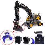MTM EC380 Metal 1/14 RC Hydraulic Excavator 8-way Reversing Valve FlySky PL18EV Radio Controller for Engineering Vehicle Enthusiasts