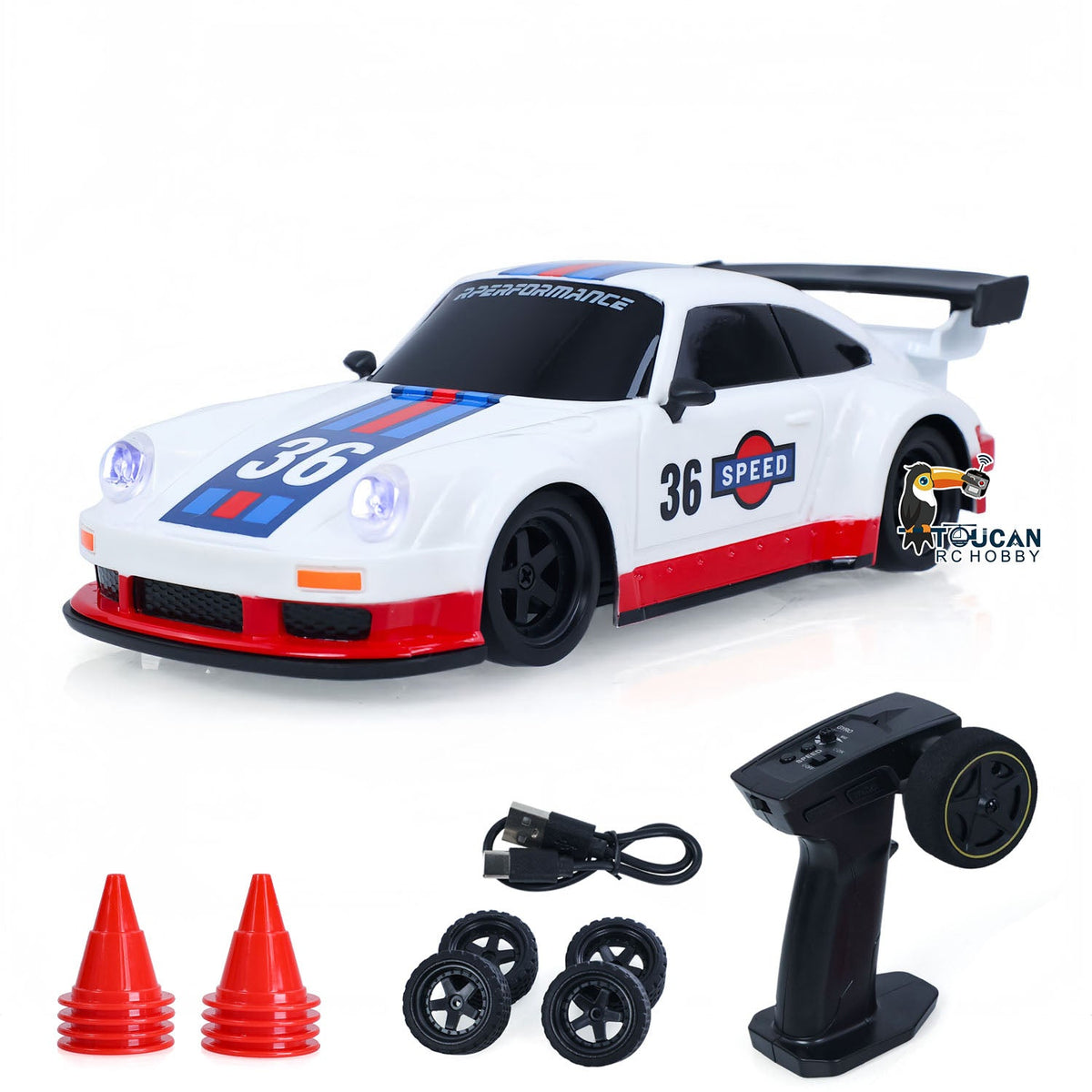TOUCAN RC HOBBY 25KM/H High Speed 4x4 Plastic JIABAILE 1/36 RC Drift Car 3613 Gyroscope CNC C-hubs Indoor Outdoor Mini Racing Vehicle Battery Radio