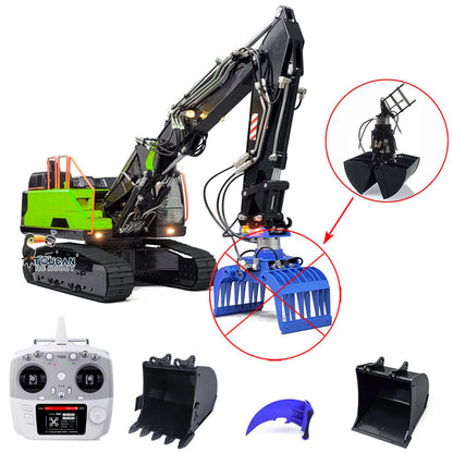TOUCAN RC HOBBY MTM EC380 Metal 1/14 3-Arms RC Hydraulic Excavator Construction Vehicle 6-ways Reserving Valve Manually Quick-Release Coupler for Model Collector