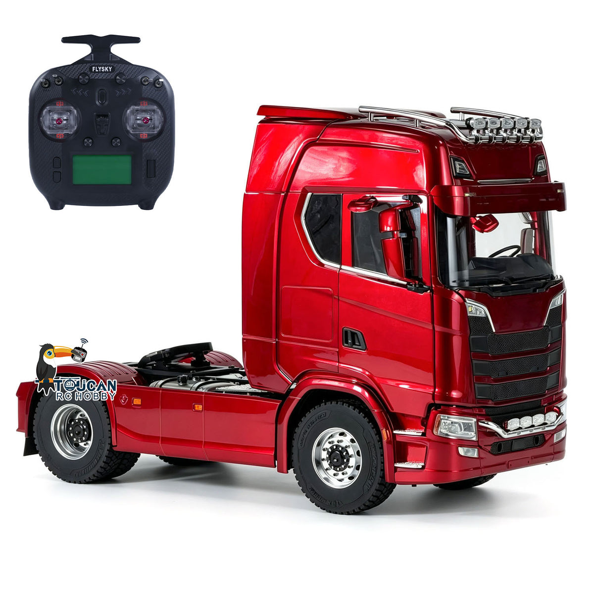 TOUCAN RC HOBBY MD 1/14 4x4 Metal Remote Control Tractor Truck 770S 2Speed Gearbox Differential Locks RC Lorry Car ST8 Radio Lights Sounds