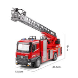 HUINA 1/14 561 2.4G Sprayable Scaling Ladder Fire Truck Tractor RC Car Remote Control Truck Toy Model