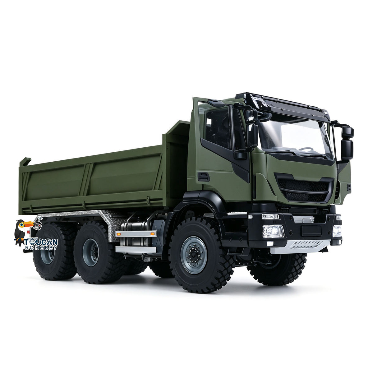 TOUCAN RC HOBBY MD 1/14 6*6 Metal Radio Control Hydraulic Dump Truck 2-Speed Gearbox RC Tipper Model Differential Locks Radio Light Sound System
