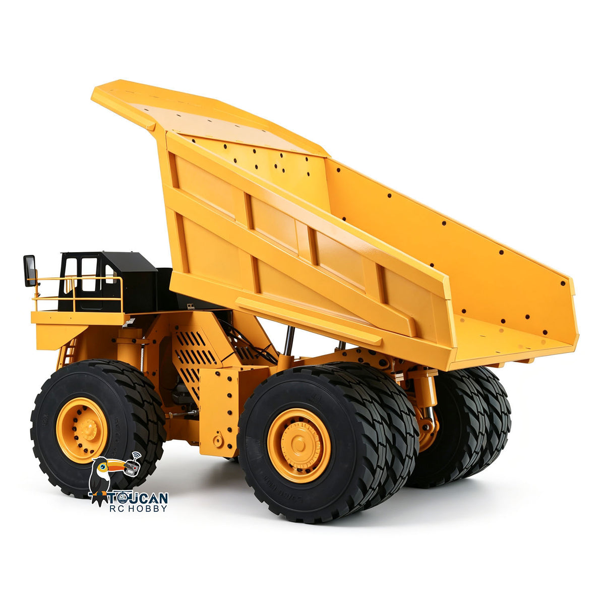 TOUCAN RC HOBBY 1/14 RC Metal Hydraulic Mining Dumper Truck RTR Car Model I6S Radio Control ESC Servo Motor Without Lights System Battery