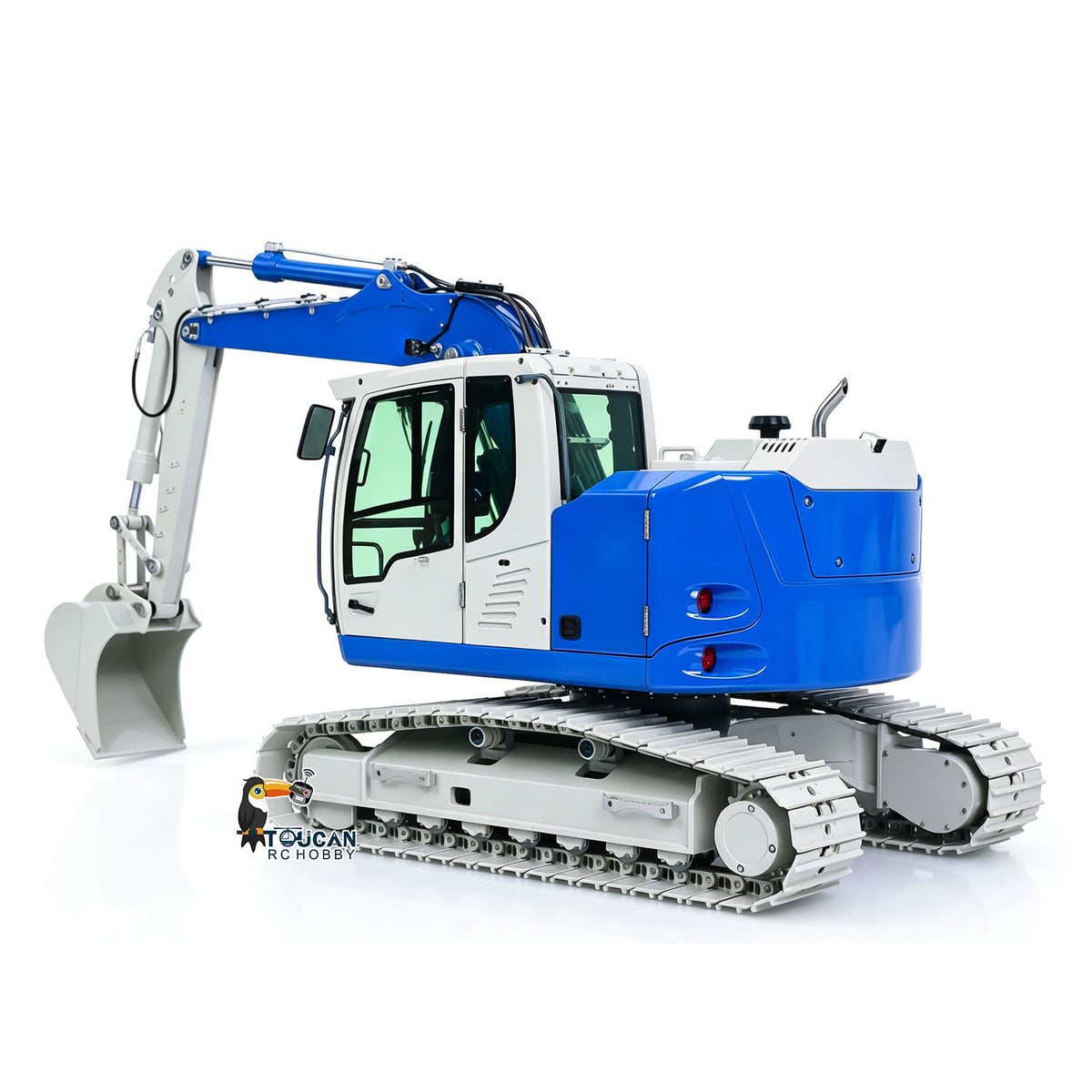 TOUCAN RC HOBBY 1/14 Metal 3CH 2Arms RC Hydraulic Tracked Excavator JDM-208 R920 Radio Control Digger Engineering Vehicle Light Battery Motor