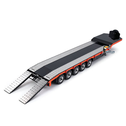 TOUCAN RC HOBBY 1:14 5-axle Metal Trailer Electric Tailgate Legs for RC Tractor Car Trucks Model