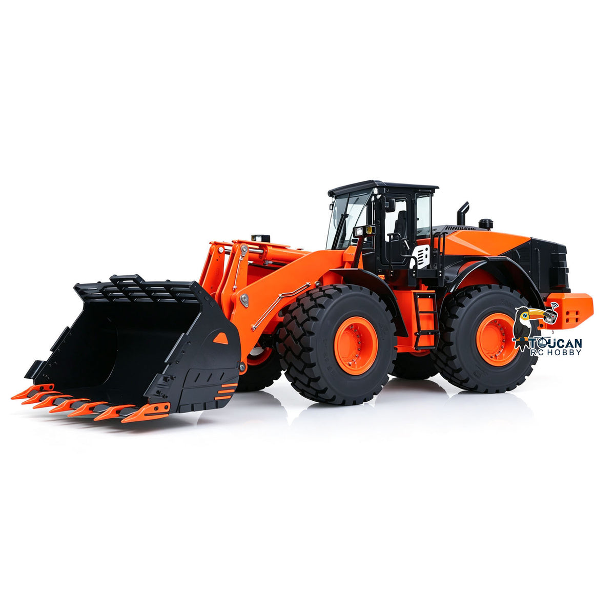 In Stock TOUCAN RC HOBBY 1/14 RC Hydraulic Loader JDM 198 Remote Control Construction Truck for ZW370 Model 2-Speed Transmission FlySky ST8 Radio CNC Machined Metal Parts