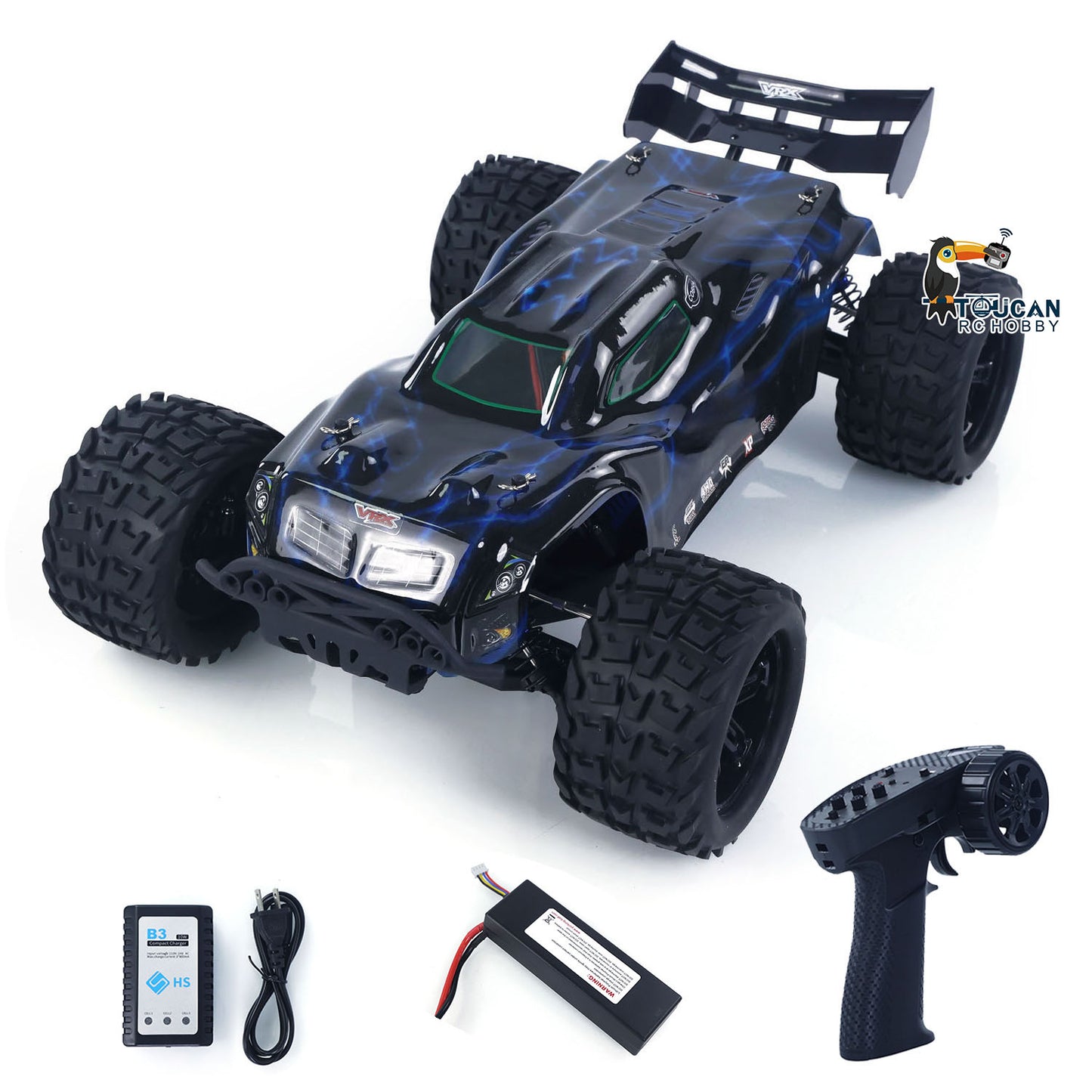 Kunststoffgehäuse VRX RH818 1/8 Ferngesteuerter Elektro-Renn-Truck Einzelradaufhängung 60A ESC 3660 Bürstenloser Motor 6KG Servo