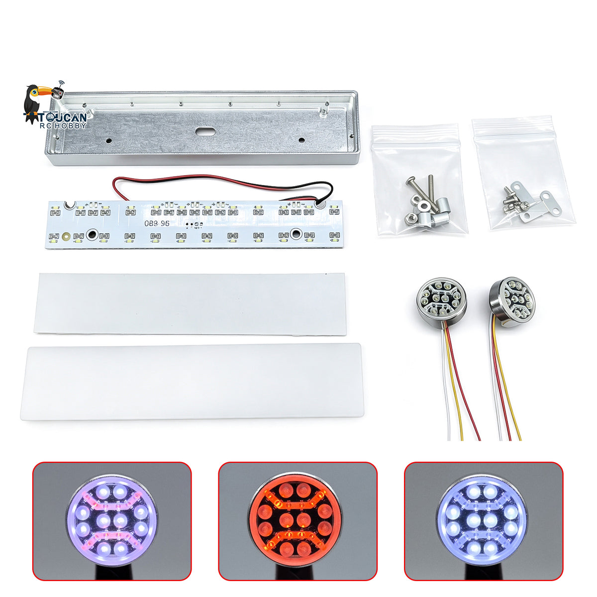 TOUCAN RC HOBBY Degree Squarelightbox LED Light for 1/14 TAMIYA Remote Control Tractor Truck 770S 56375 56360 RC Hydraulic Dumper DIY Lorry Car