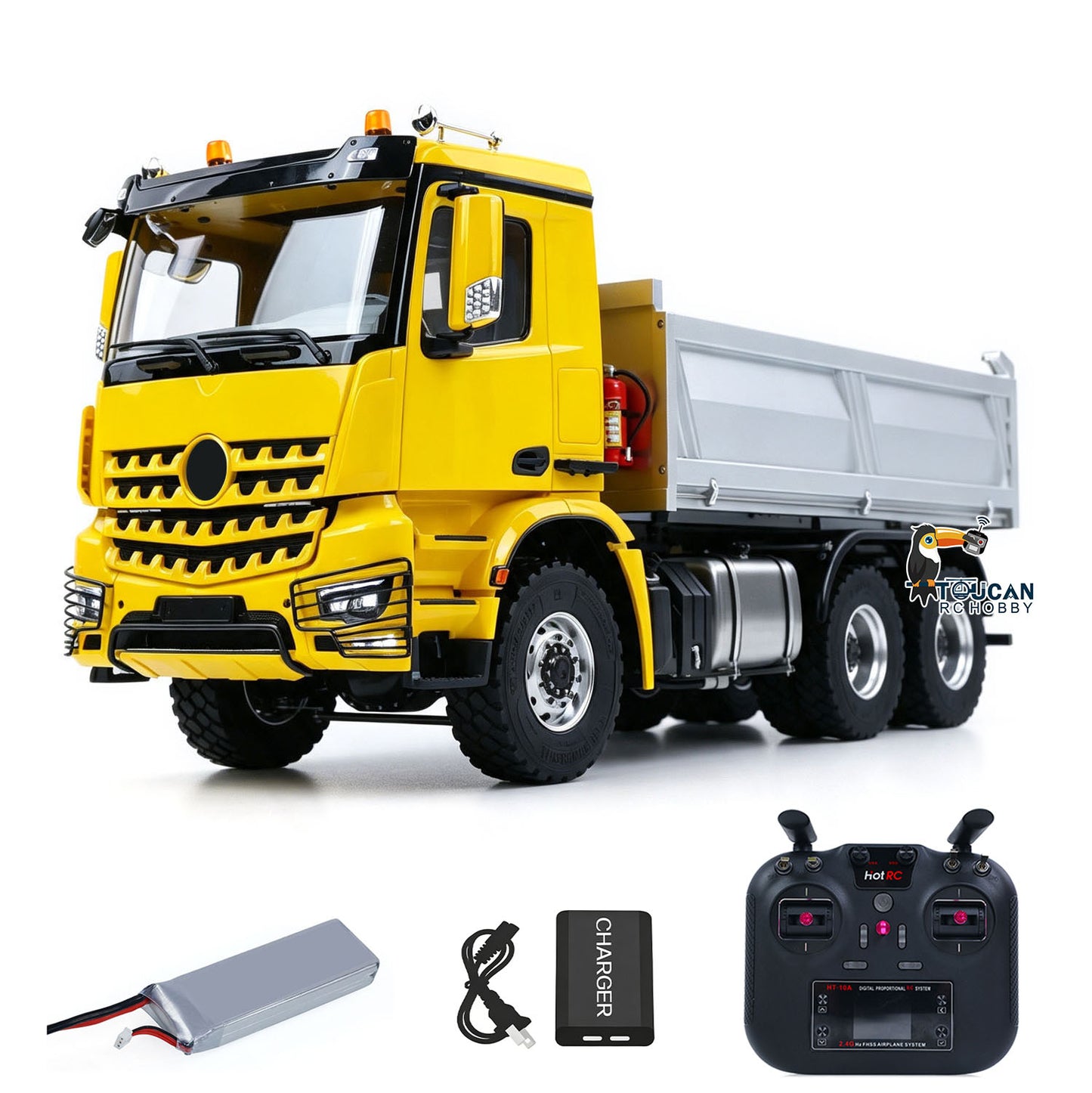 2Speed 3348 Metallchassis 1/14 RTR RC Hydraulikdumper Fernbedienung Kipper Modell KEINE Sperrdifferentialachse Licht Ton Batterie