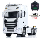 1/14 6x6 RC Tractor Truck Remote Control Car Construction Truck Metal Chassis 2-Speed Transmission CNC Differential Lock Axles