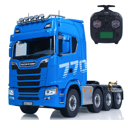 In Stock TOUCAN RC HOBBY 1/14 8x8 Remote Control Tractor Truck 2Speed Transmission RC Lorry Engineering Vehicle Metal Chassis Light Sound System