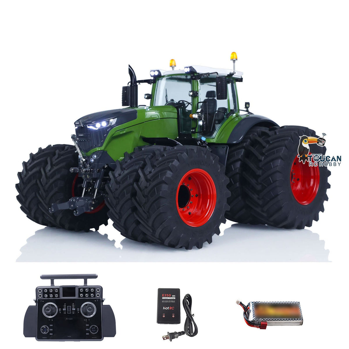 TOUCAN RC HOBBY LESU AOUE 1050 Metal 4x4 1/14 RC Tractor Truck Hydraulic Agricultural Vehicles K500 Seedbed Pre-sowing Soil Preparation Machine Frsky XE Lite
