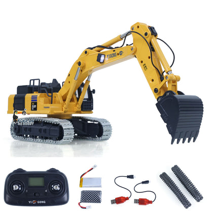 Fast  Free Shipping  1/50 RC Digger PC520 Electric Lifting Radio Control Excavator Engineering Vehicle Metal Tracks Lights Sound Small Toy