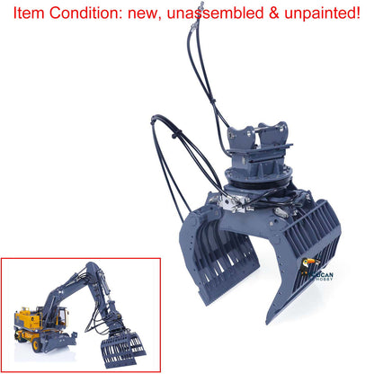 TOUCAN RC HOBBY 1/14 LESU RC Metal Hydraulic Aoue ET30H Wheeled Excavator Model Pump Cabin Sticker Display Grapple Ripper Bucket Scraper Compactor