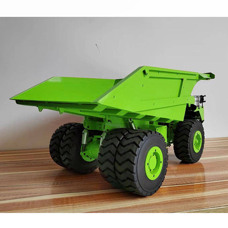 1/20 Maßstab 793D Grün Metall RC Hydraulisches Bergbauauto Fernbedienung Dumper Kipper LKW Modelle W/Radio Licht Motor ESC