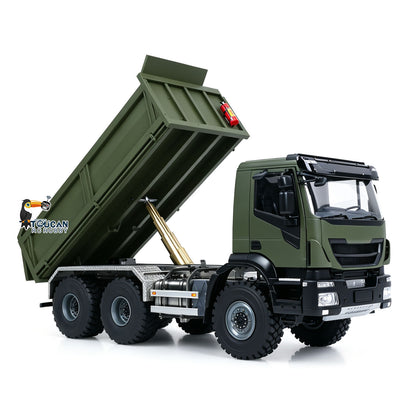 TOUCAN RC HOBBY MD 1/14 6*6 Metal Radio Control Hydraulic Dump Truck 2-Speed Gearbox RC Tipper Model Differential Locks Radio Light Sound System