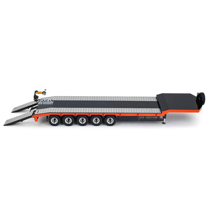 TOUCAN RC HOBBY 1:14 5-axle Metal Trailer Electric Tailgate Legs for RC Tractor Car Trucks Model