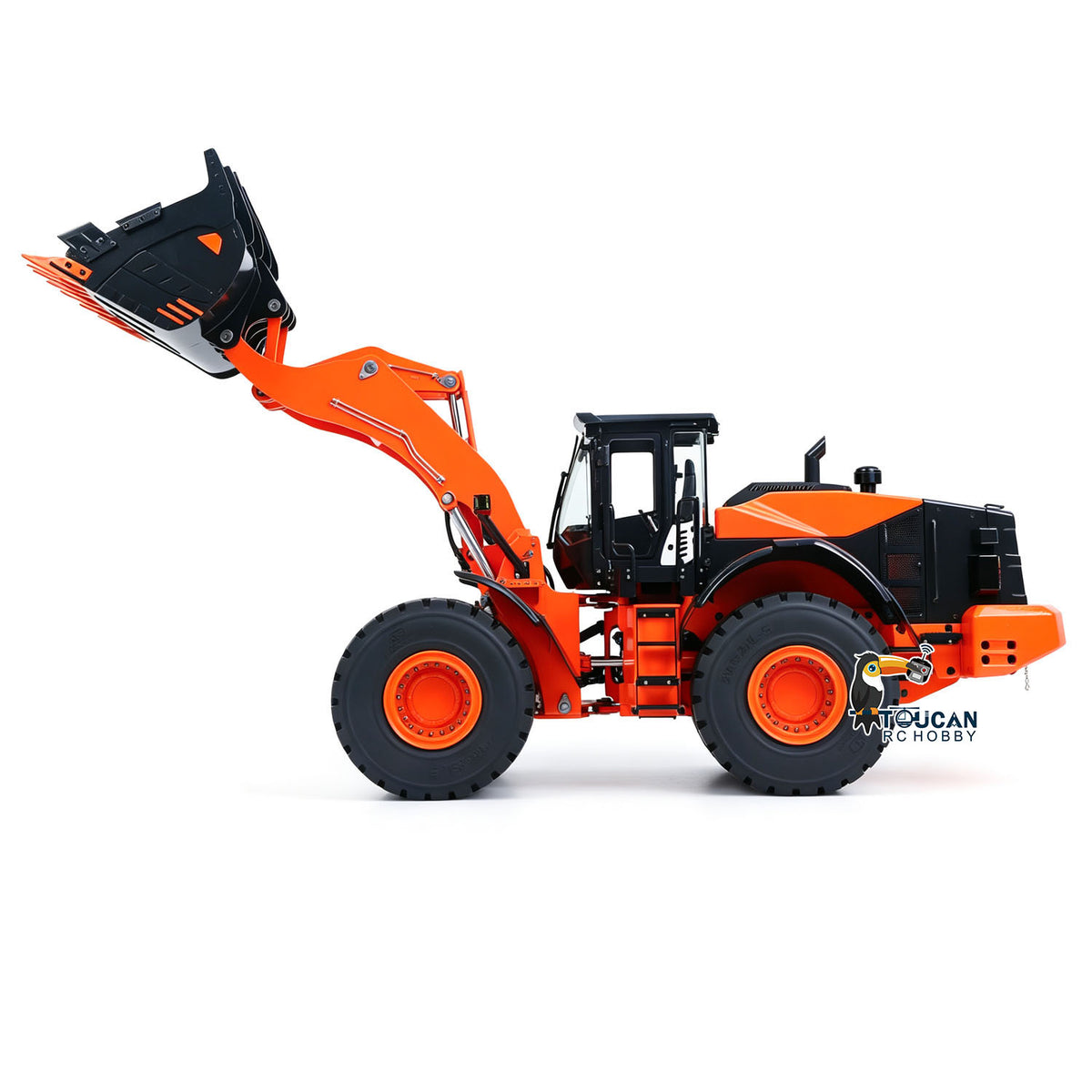 In Stock TOUCAN RC HOBBY 1/14 RC Hydraulic Loader JDM 198 Remote Control Construction Truck for ZW370 Model 2-Speed Transmission FlySky ST8 Radio CNC Machined Metal Parts