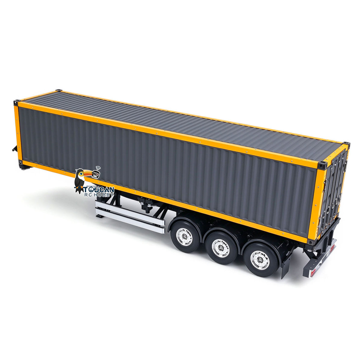 Toucanrc DIY lackierter, zusammengebauter 40-Fuß-Chassis-Container, 1/14, ferngesteuerter, nicht zusammengebauter Sattelschlepper, Simulationsmodell