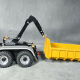 1/14 Radio Control Hydraulic Roll On Off Dumper 3CH Valves 8X8 Off Road Version RC Full Tipper 3Speed Transmission Light Sound