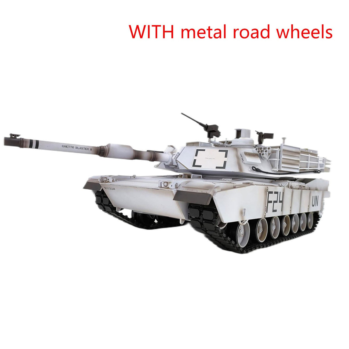 Henglong 1/16 7.0 Special Spray Painting M1A2 Abrams 3918 RC Tank Barrel Recoil BB IR 320 Degree Turret Smoke Metal Gearbox Drive Idler Road Wheels
