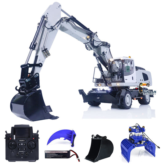 MTM 946-3 Metal 1/14 RC Hydraulic Excavator Remote Control Digger 8-ways Reserving Valves for Model Enthusiasts