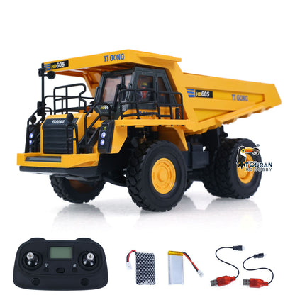 TOUCAN RC HOBBY SOLD OUT Ready To Run 1/50 Electric Remote Control Dump Mining Truck RC Construction Vehicle Tipper Model Lights Sounds Effect USB Cable