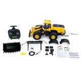 In Stock MTM 1/14 5CH Valves Hydraulic RC Wheel Loader WA480 Metal Construction Vehicle Heavy Truck ST8 Radio Light Sound System Quick Coupler