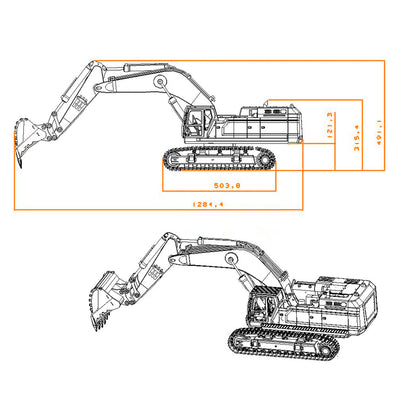 TOUCAN RC HOBBY Metal 395F 1/12 RC Hydraulic Excavator Remote Control Digger 6-Way Valves Dual Pump Brushless Motor Paladin PL18EV LITE Radio System
