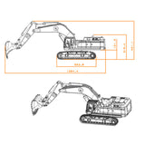 1/12 6-Way Valves Remote Control Hydraulic Excavator 395F Metal RC Digger Dual Pump Brushless Motor Light Sound System Paladin PL18EV LITE Radio