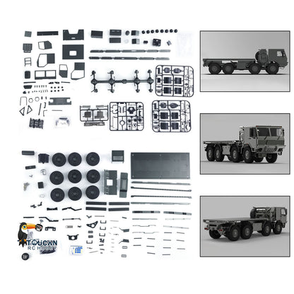 CAPO MINI TATRA CUB3 8X8 Metall CNC 1/18 RC Militärtransporter LKW 2-Gang-Getriebe Sperrdifferential Achsen DIY Modellauto