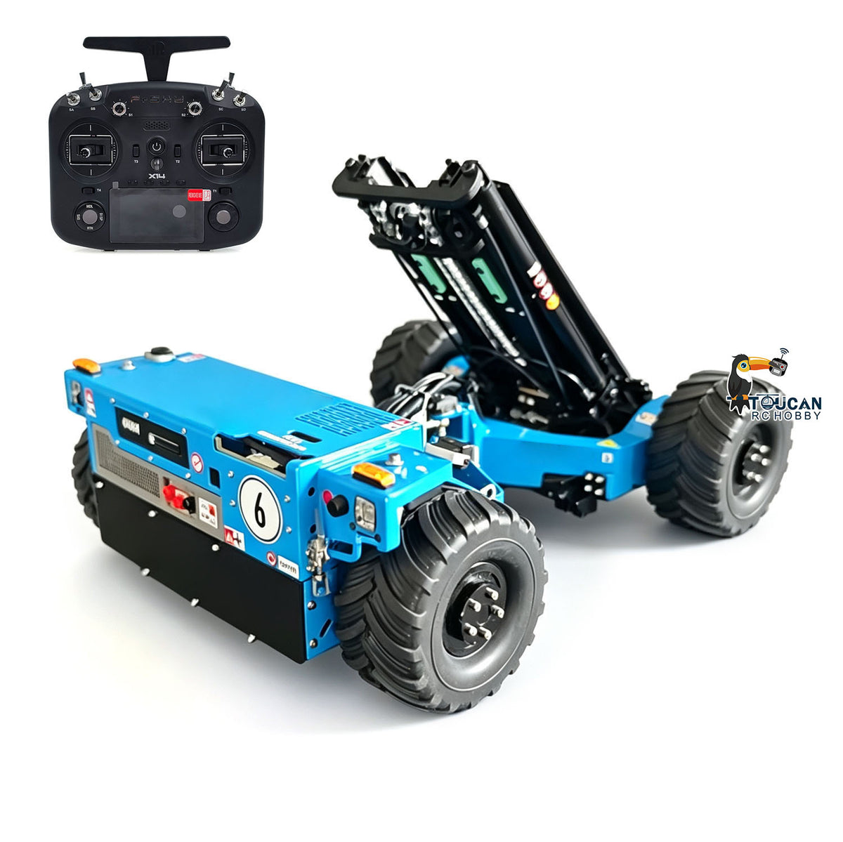 In Stock TOUCAN RC HOBBY SFrog BM214 Metal 1/14 RC Hydraulic Mounted Forklift Remote Control Truck 5 Way Valves for Scale Machinery Enthusiasts