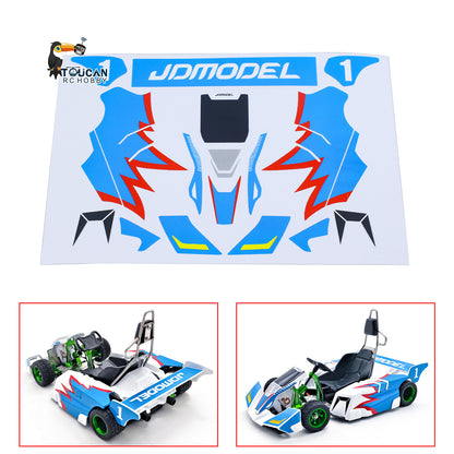 TOUCAN RC HOBBY Kart Sticker Set 298B4 for JDM 298B 1/10 Semi Metal 4x2 Remote Control Racing Car Durable Decoration Unlimited Retrofit Model