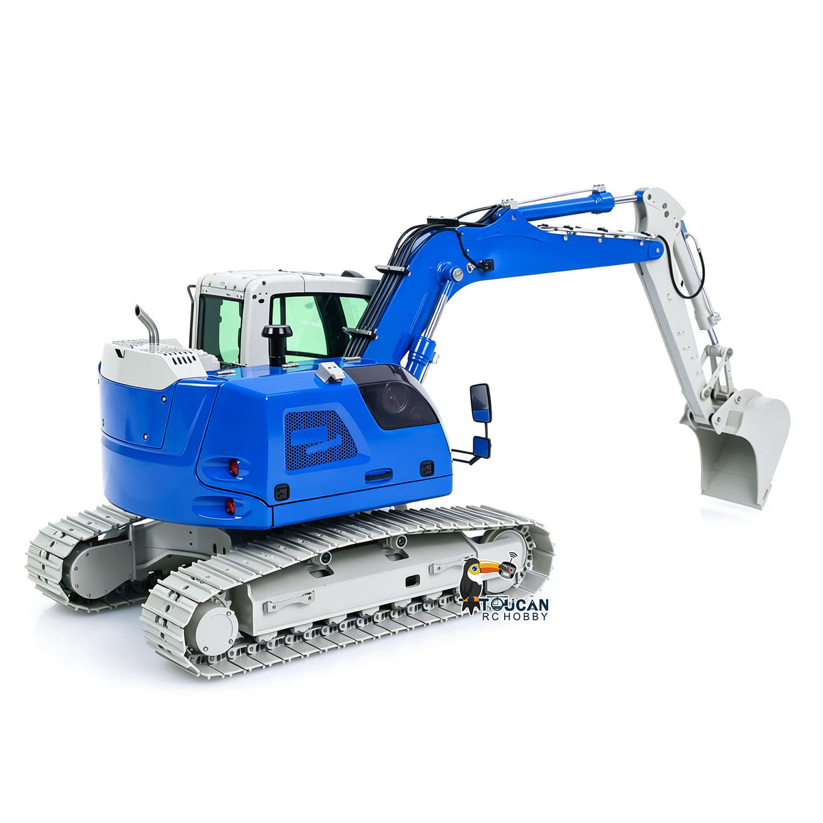 TOUCAN RC HOBBY 1/14 Metal 3CH 2Arms RC Hydraulic Tracked Excavator JDM-208 R920 Radio Control Digger Engineering Vehicle Light Battery Motor