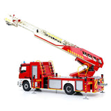 1/14 Remote Control Lift Ladder Fire Truck Electric RC Rescue Vehicle 4x4 Metal Chassis Flysky Radio Light System Sounds