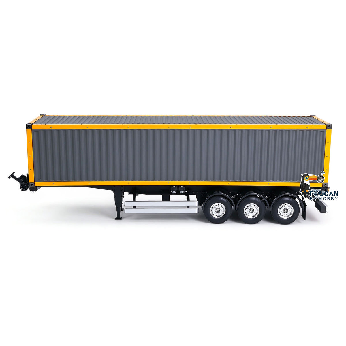 Toucanrc DIY lackierter, zusammengebauter 40-Fuß-Chassis-Container, 1/14, ferngesteuerter, nicht zusammengebauter Sattelschlepper, Simulationsmodell