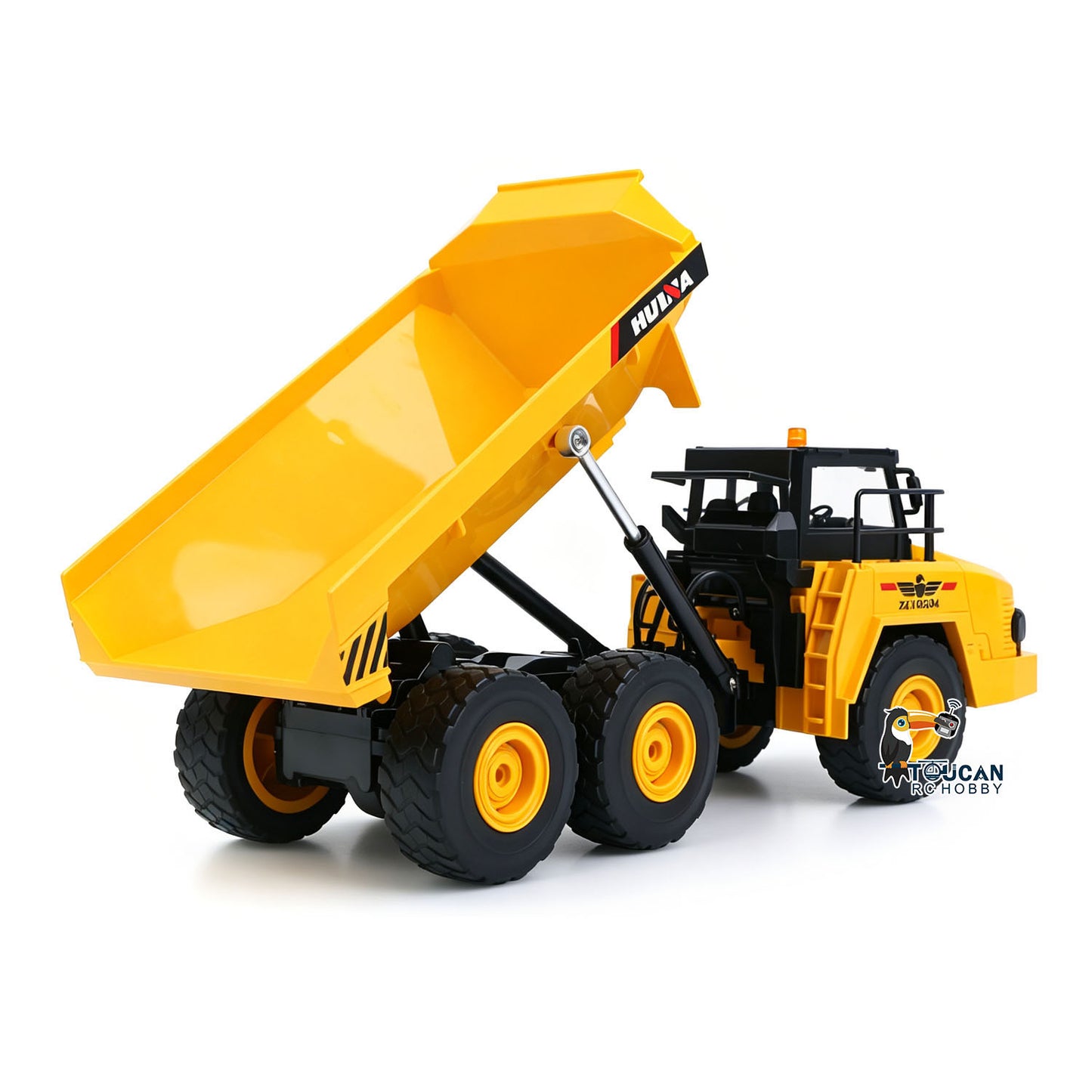 HUINA 1/16 Half Metal Electric Remote Control Dump Truck 553 RC Construction Vehicle Tipper Lights Sounds Effect RTR Model