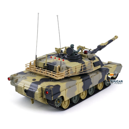 TOUCAN RC HOBBY Henglong 1/24 Plastic 3816 AbramsM1A2 RC Tank Model with Infrared Combat Turret Elevation and Depression Sound Light Smoke Unit Battery
