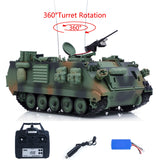 TD 1/16 RC Tank M2412-C M113A2 APC Infrared Turret Rotary 360 Degree Remote Control Electric Military Vehicle Metal Wheels